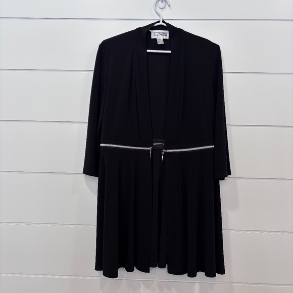 Joseph Ribkoff black swing open front cover up converts to a bolero jacket sz 4 - Picture 2 of 16